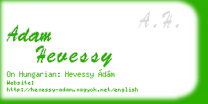 adam hevessy business card
